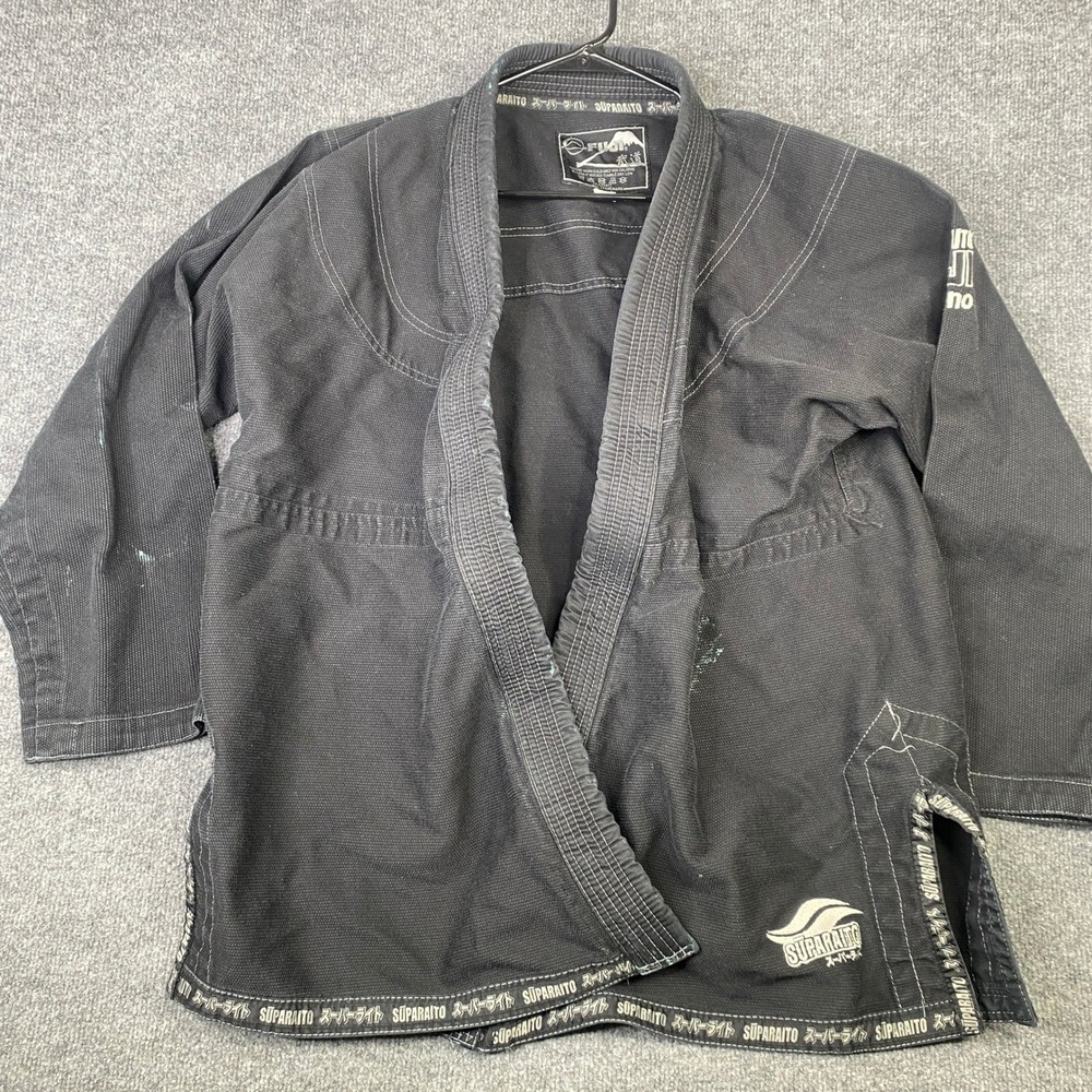 Fuji Suparaito BJJ Gi Kimono Jacket Black Mens Size A3H Martial Arts Uniform